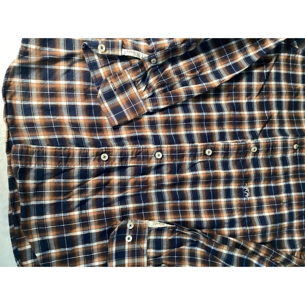 Blaser Shirt Flannel Plaid Button Down Shirt Long Sleeve Cotton Size Medium - Picture 3 of 6